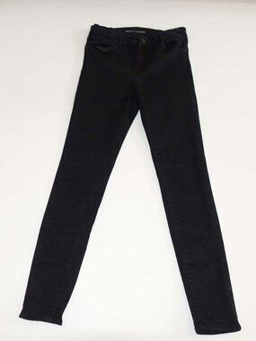 Mott & Bow Women's High Rise Skinny Jeans Size 27 Black 26.5" Inseam Stretch